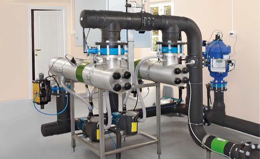 Compact water treatment skid